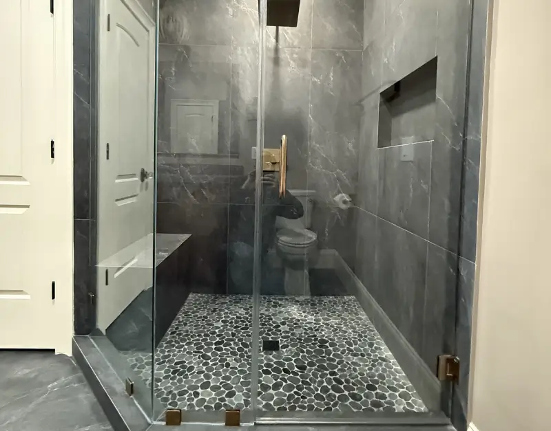 Modern Walk-In Shower with Built-In Niche
